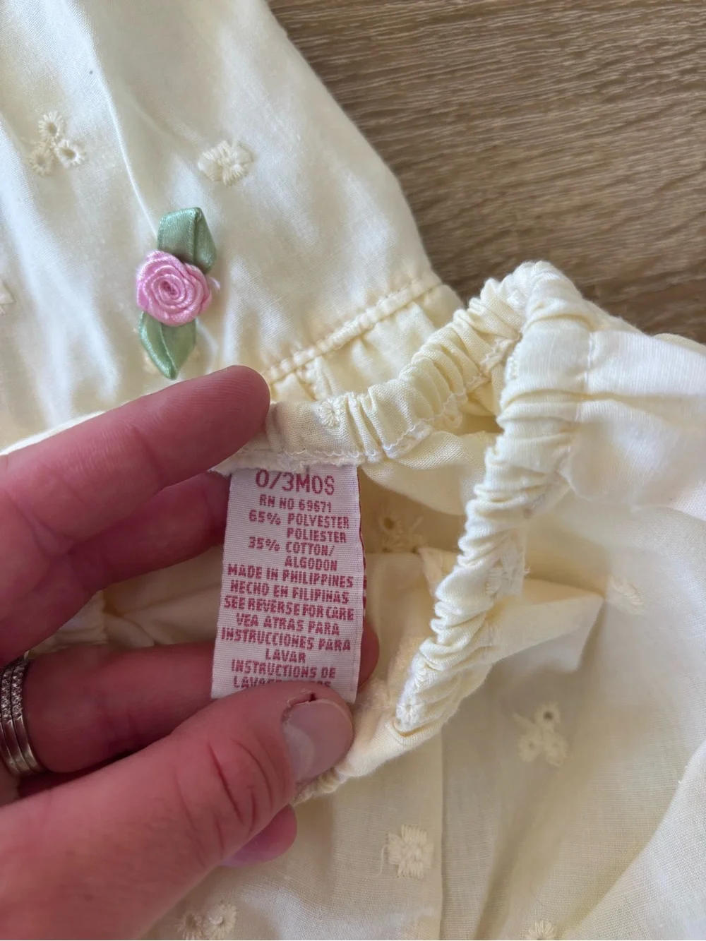 vintage Teddy Boom yellow eyelet dress and bloomers size 0-3 months